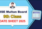 date sheet for the 2024 SSC 1st Annual Examination for the Multan Board was posted on January 24, 2024. You can find the date sheet on the BISE Multan website.